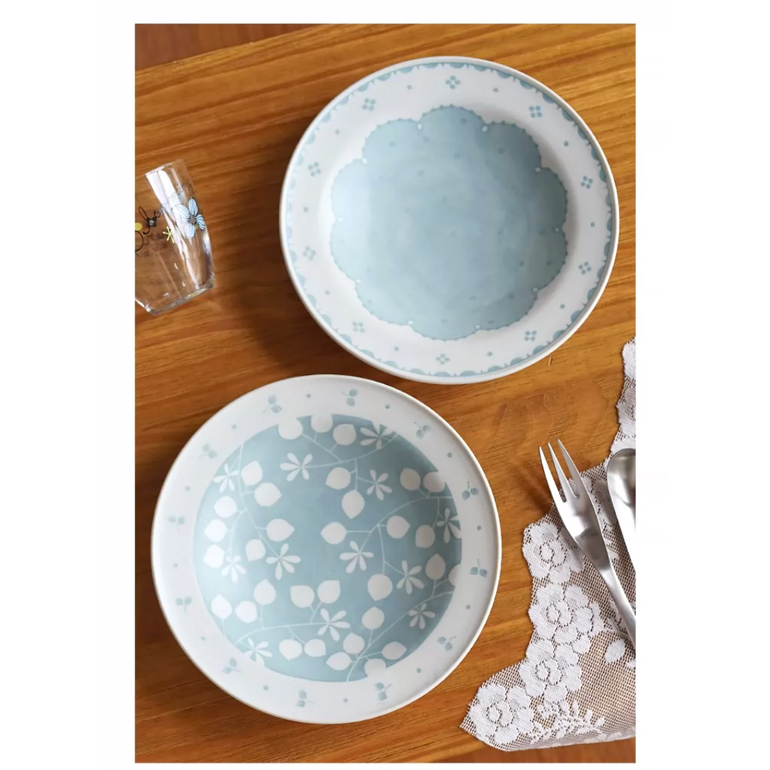 【預購】日本製 井田系列 美濃燒手繪風植物ヤマ吾陶器 (Yamago) 草本花葉陶瓷餐具組