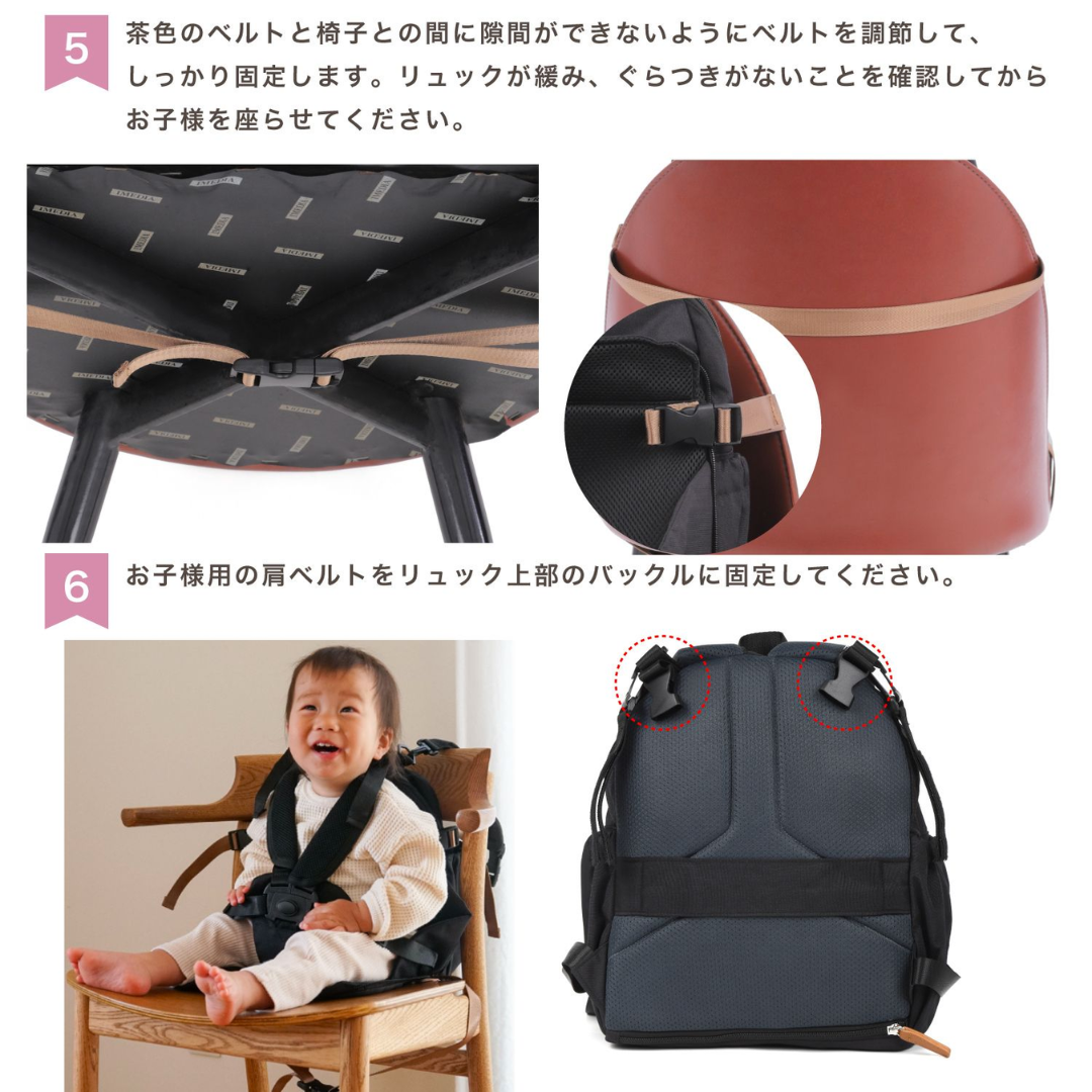 【預購】日本Ponbaby 熱銷多功能防潑水大容量媽媽包｜隨身餐椅
