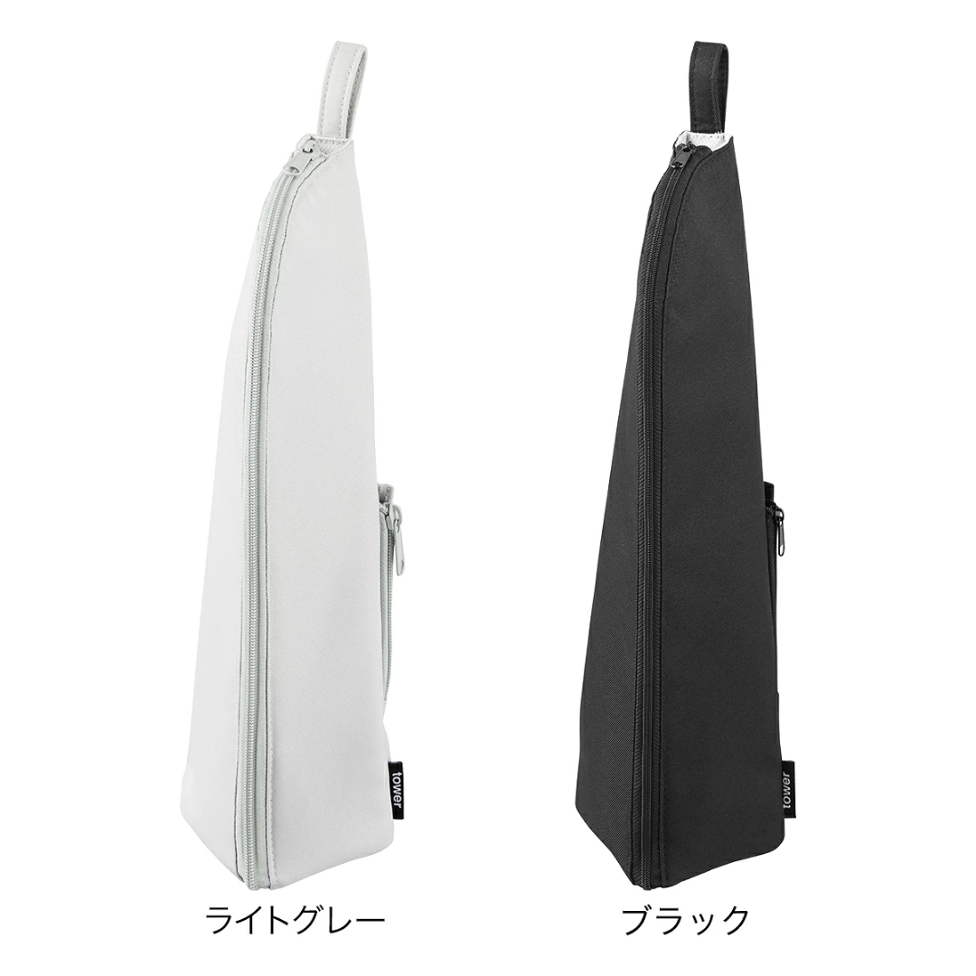【預購】日本進口 山崎實業 YAMAZAKI tower 耐熱電捲棒/直髮夾懸掛收納包 (L號)