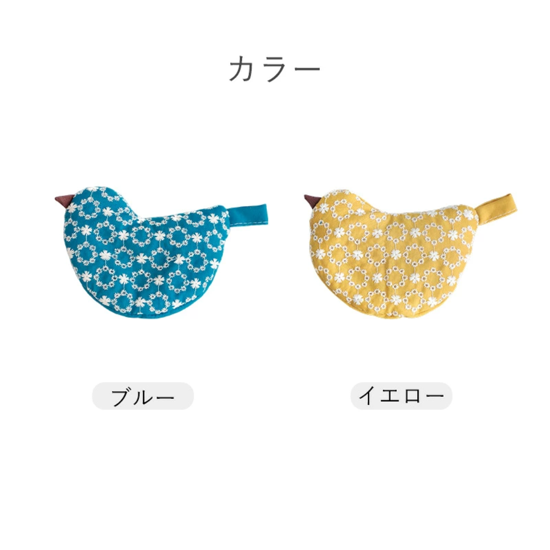 【預購】日本霜山 SHIMOYAMA 日系小鳥刺繡隔熱手套 隔熱夾 防燙夾 (附掛繩)