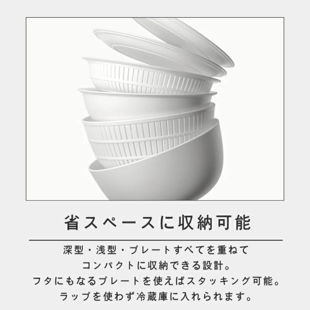 【預購】日本 Like-it 多功能洗米瀝水盆與料理盆 6件套組