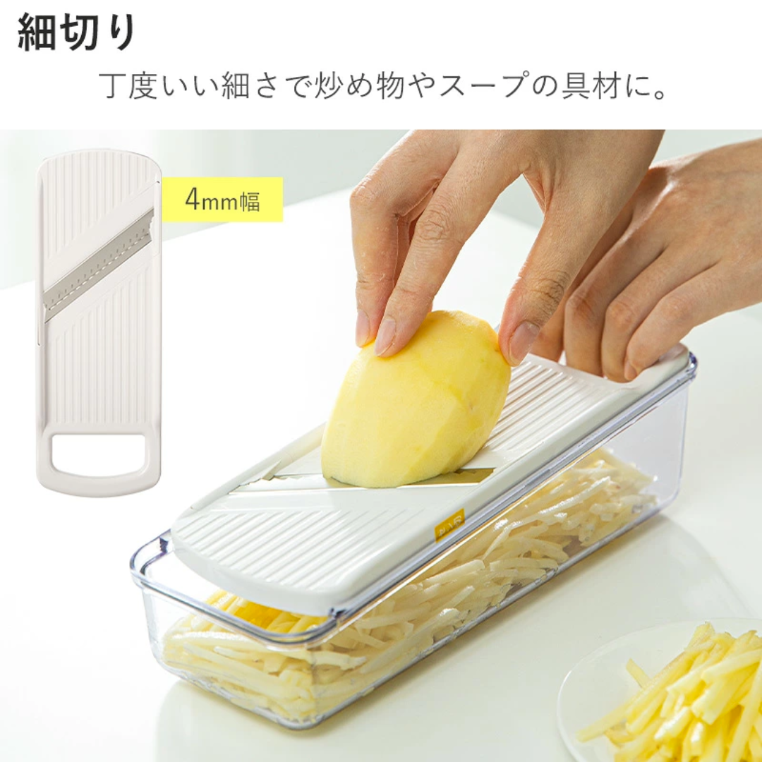 【預購】日本製 Shimomura下村工業 野菜工房 多功能刨絲切片器 4合1套裝