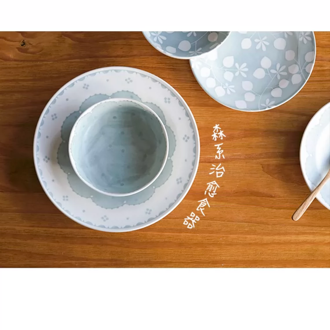 【預購】日本製 井田系列 美濃燒手繪風植物ヤマ吾陶器 (Yamago) 草本花葉陶瓷餐具組