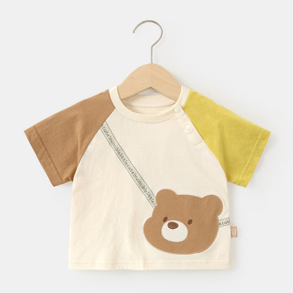 【預購】夏季 男寶寶 動物恐龍森林造型 純棉短袖T恤 (款式持續更新)