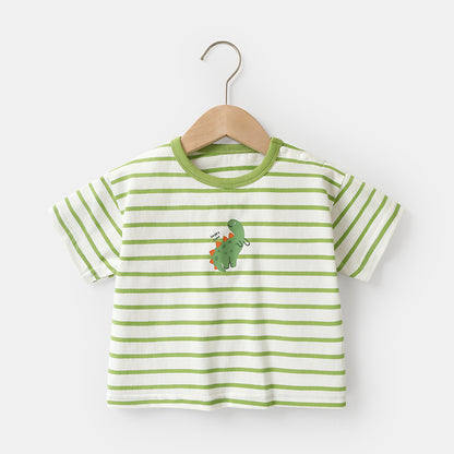 【預購】夏季 男寶寶 動物恐龍森林造型 純棉短袖T恤 (款式持續更新)