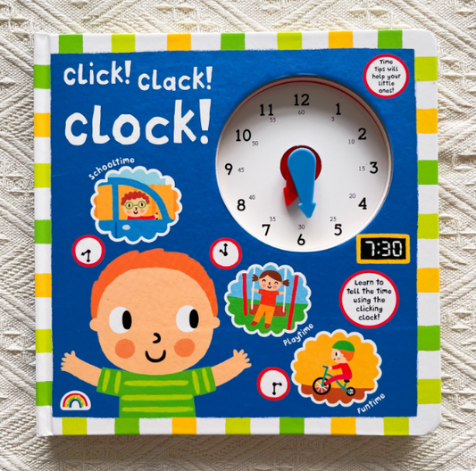【預購】英文原版 幼兒早期教育英文 click! clack! clock! 時鐘認知互動圖書