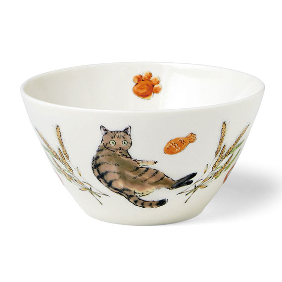 【預購】日本製 FELISSIMO 貓部 Haramichiyo老師繪畫 貓咪早餐深碗/餐碟