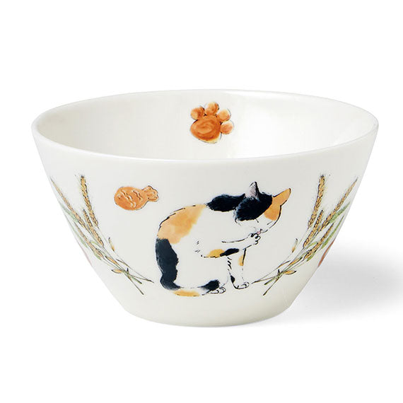 【預購】日本製 FELISSIMO 貓部 Haramichiyo老師繪畫 貓咪早餐深碗/餐碟