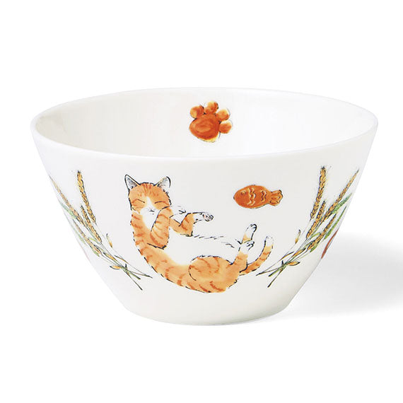 【預購】日本製 FELISSIMO 貓部 Haramichiyo老師繪畫 貓咪早餐深碗/餐碟