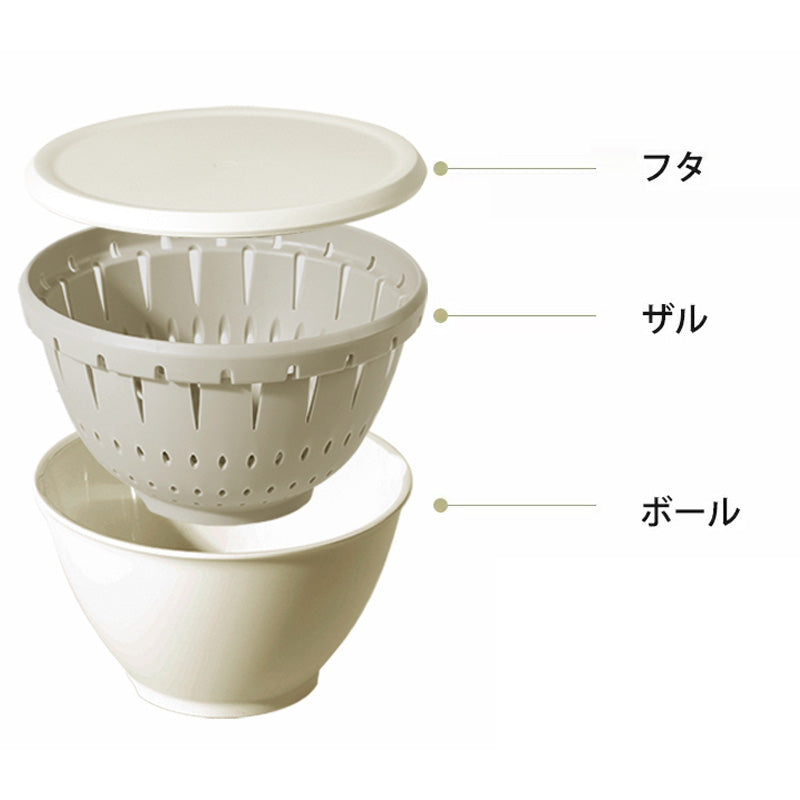 【預購】日本製 防污抗菌 耐熱漏勺瀝水料理碗 (2件套) - Cnjpkitchen ❤️ 🇯🇵日本廚具 家居生活雜貨店