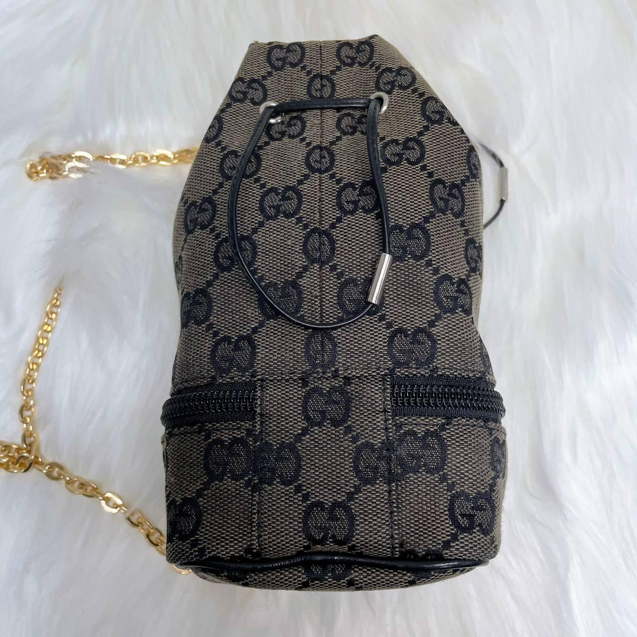 【 In - Stock 】Gucci GG 黑色帆布抽繩迷你包 - Cnjpkitchen ❤️ 🇯🇵日本廚具 家居生活雜貨店