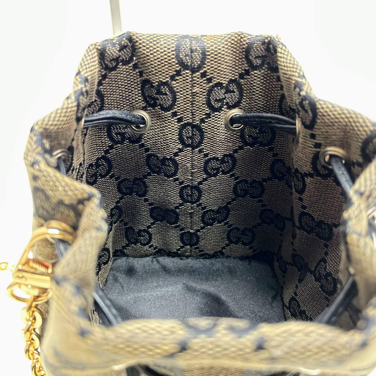 【 In - Stock 】Gucci GG 黑色帆布抽繩迷你包 - Cnjpkitchen ❤️ 🇯🇵日本廚具 家居生活雜貨店