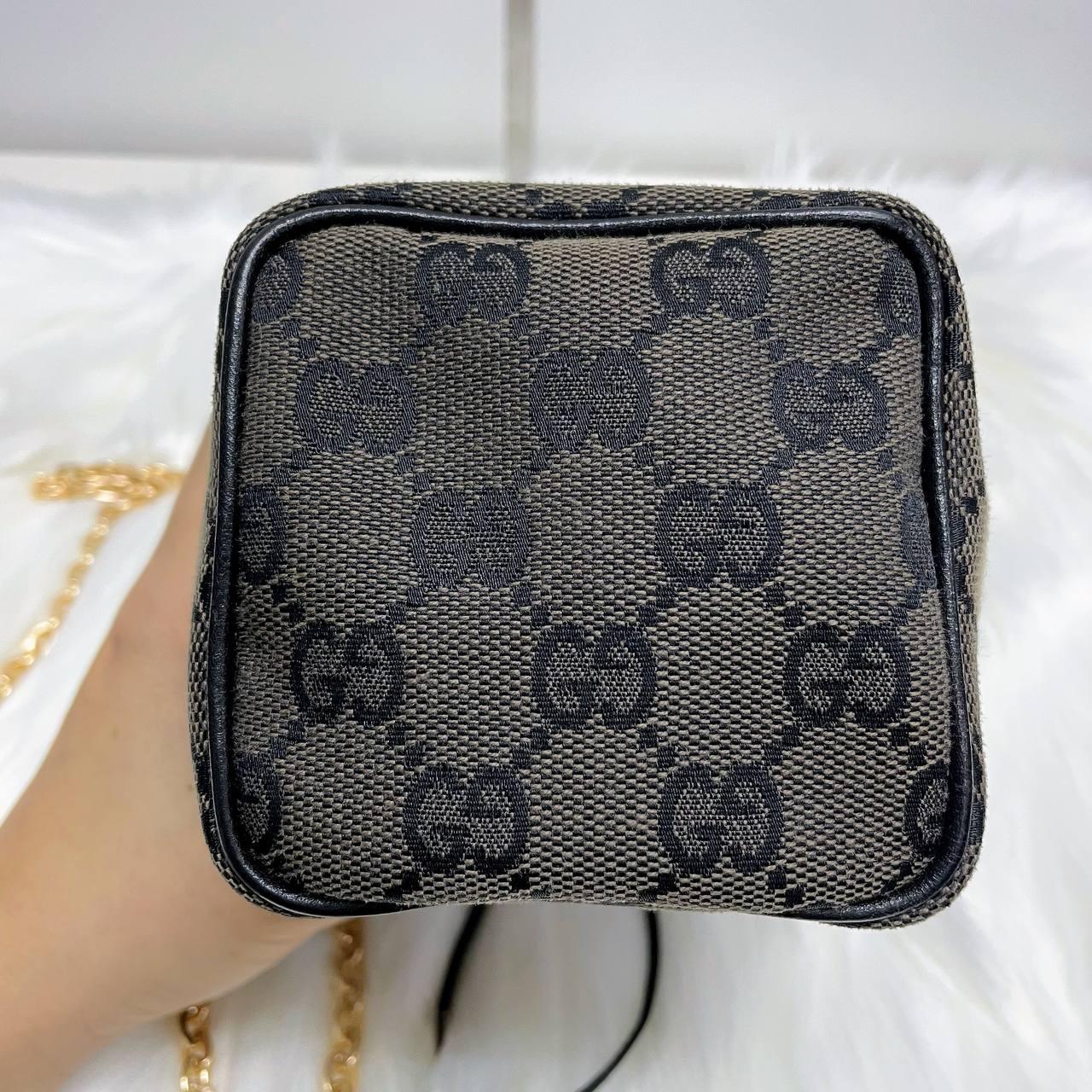 【 In - Stock 】Gucci GG 黑色帆布抽繩迷你包 - Cnjpkitchen ❤️ 🇯🇵日本廚具 家居生活雜貨店