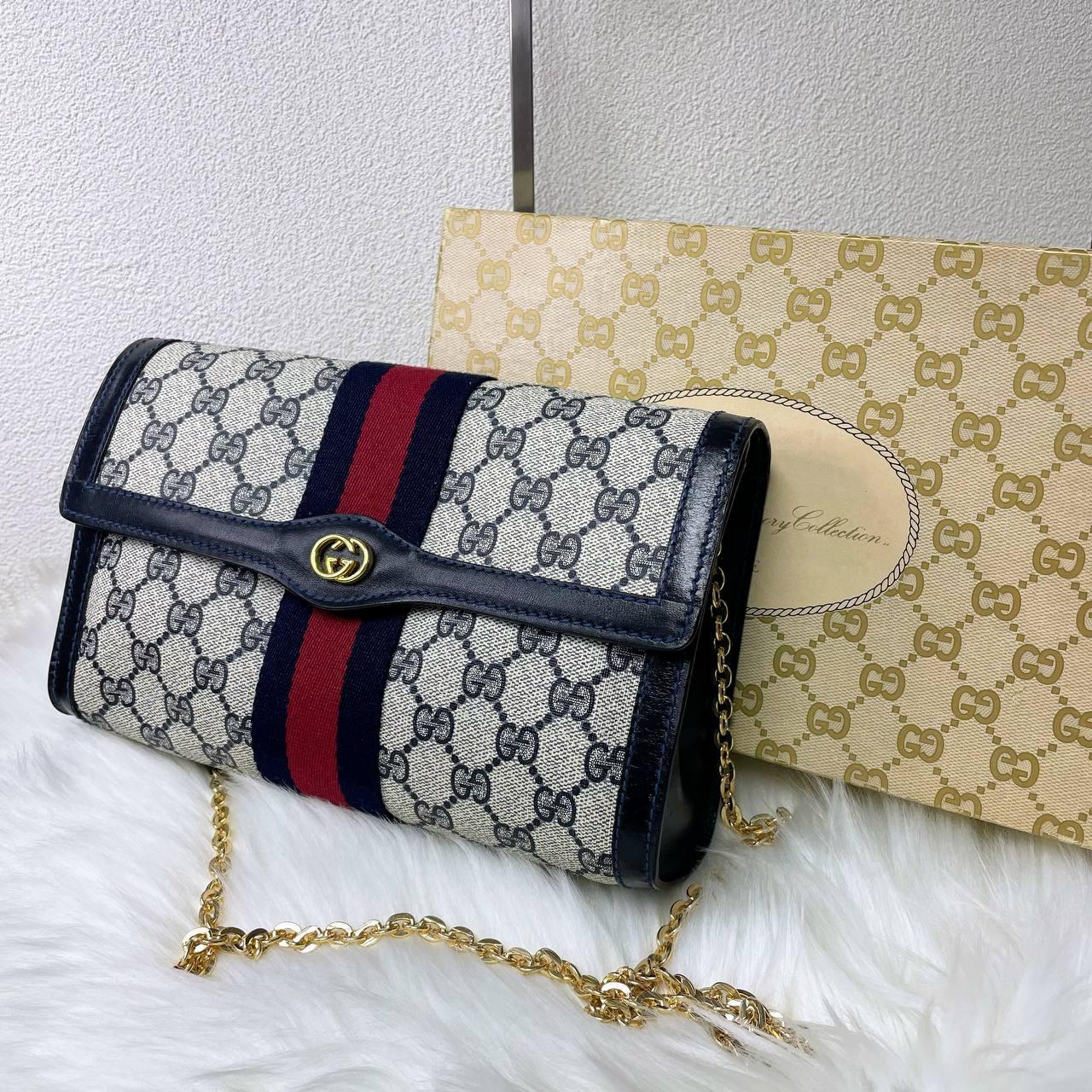 【 In - Stock 】Old Gucci 中古 Sherry Line 手拿包 / 斜揹包 - Cnjpkitchen ❤️ 🇯🇵日本廚具 家居生活雜貨店