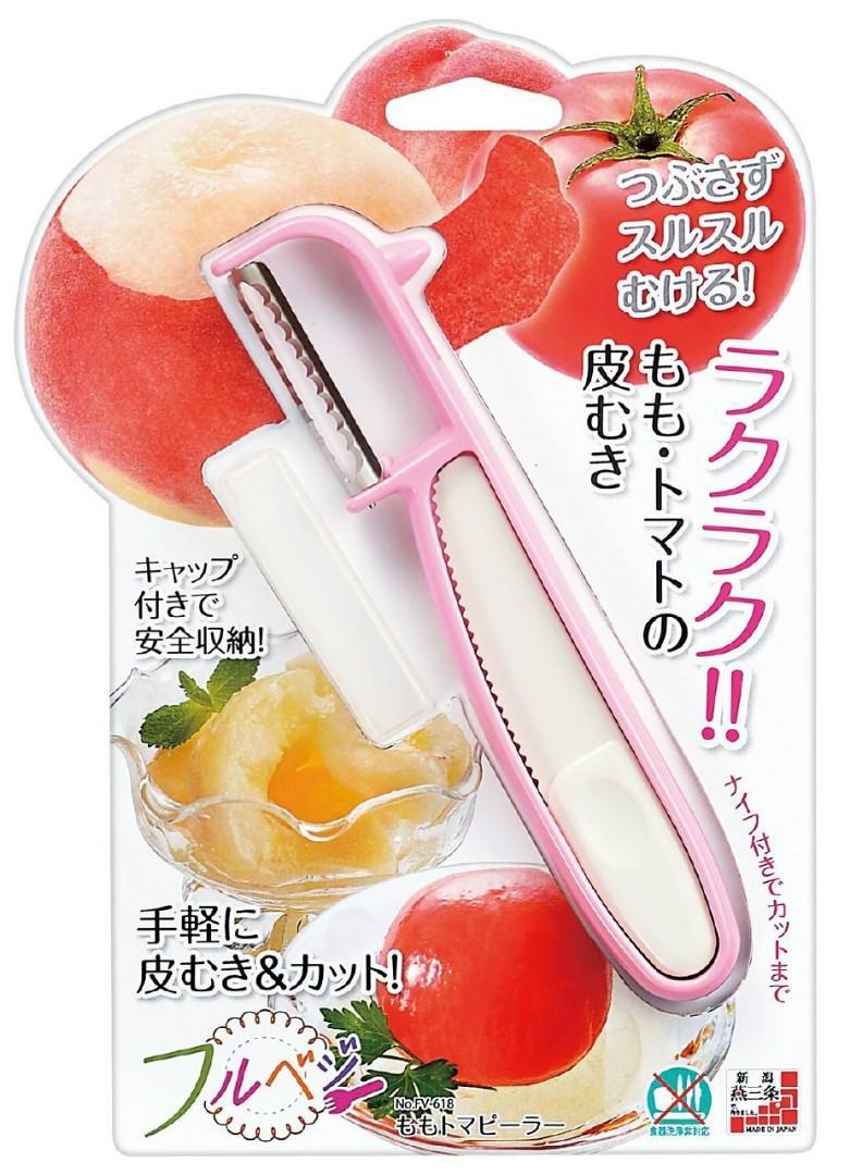 【加購價 - 現貨】🇯🇵日本製 下村工業 粉紅薄皮水果刨刀 削皮刀