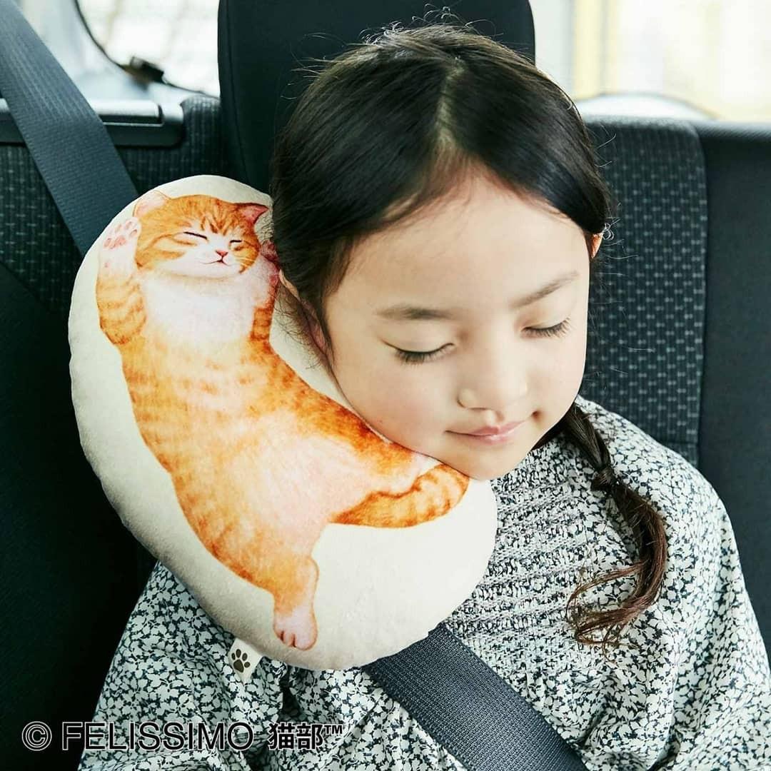 【預購】日本進口 ꜰᴇʟɪꜱꜱɪᴍᴏ 貓部 貓咪汽車座位安全帶小枕頭