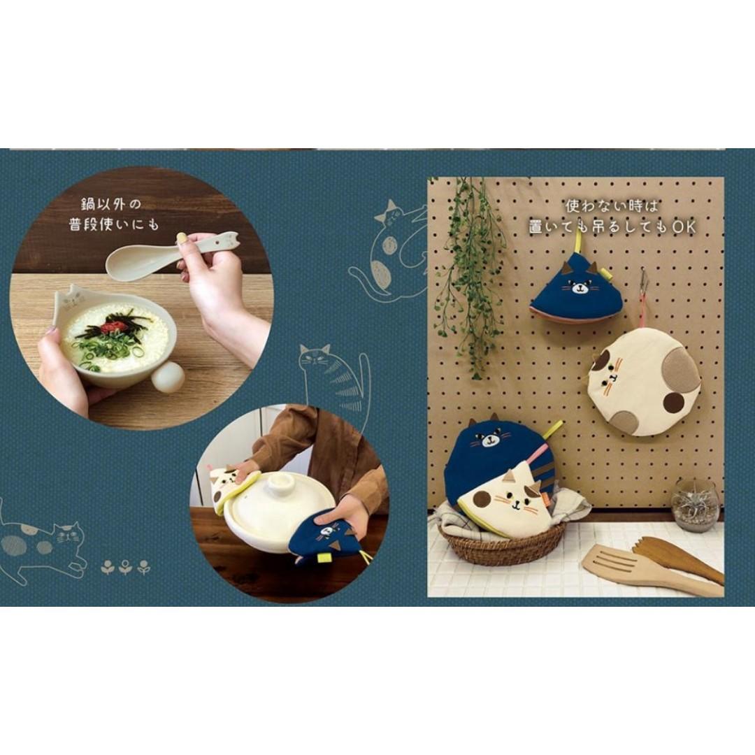 【現貨】日本進口Decole Fika 系列 貓貓隔熱三角墊 - Cnjpkitchen ❤️ 🇯🇵日本廚具 家居生活雜貨店