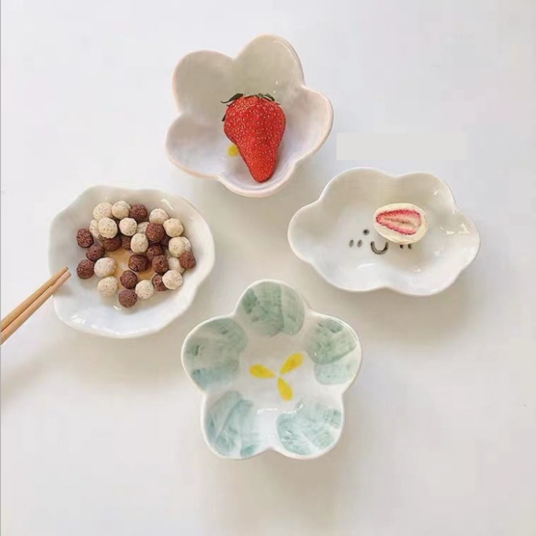 【預購】可愛 陶瓷調味料小碟 (1套4隻) - Cnjpkitchen ❤️ 🇯🇵日本廚具 家居生活雜貨店