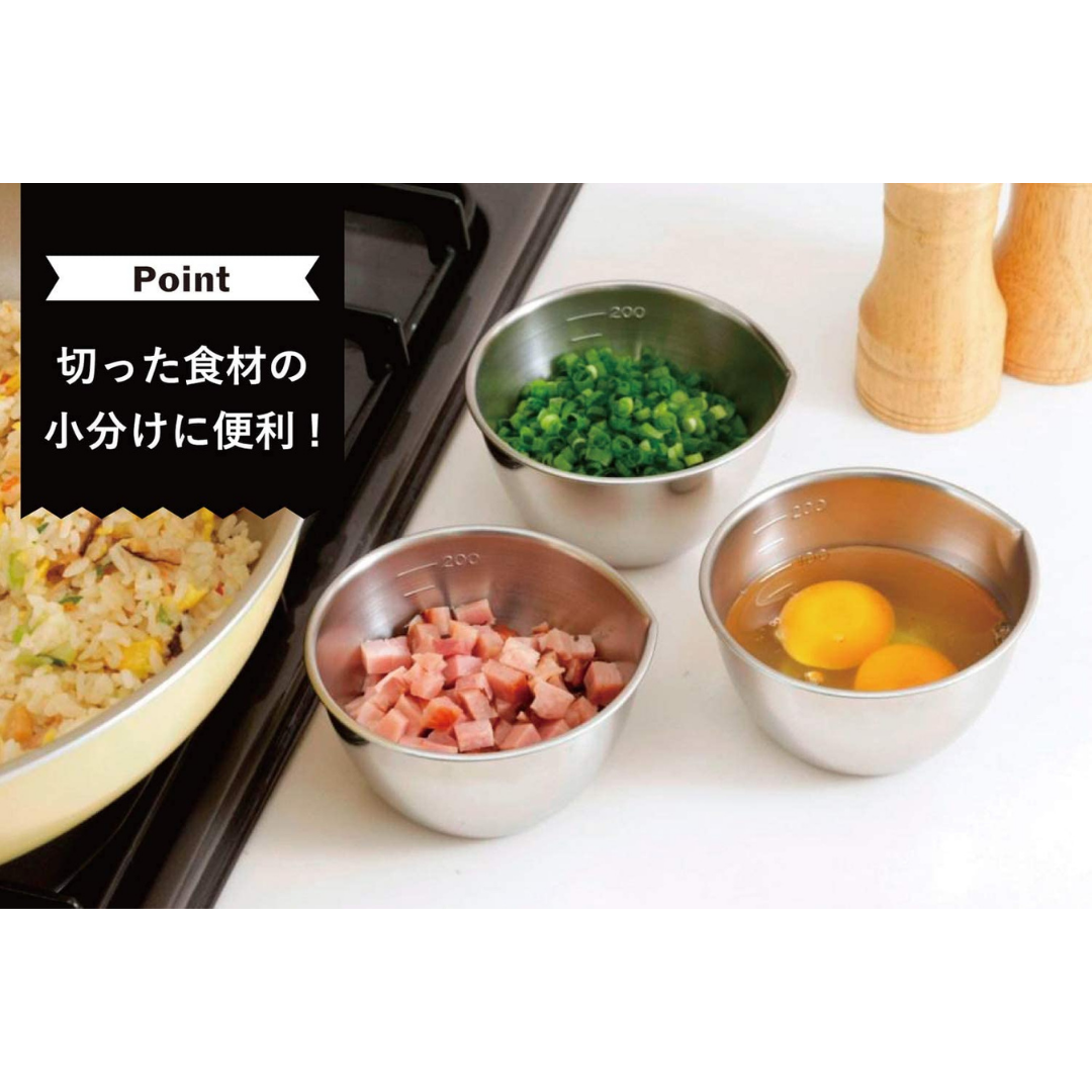 【預購】日本製 PEARL KINZOKU 不銹鋼小碗 (3入) - Cnjpkitchen ❤️ 🇯🇵日本廚具 家居生活雜貨店