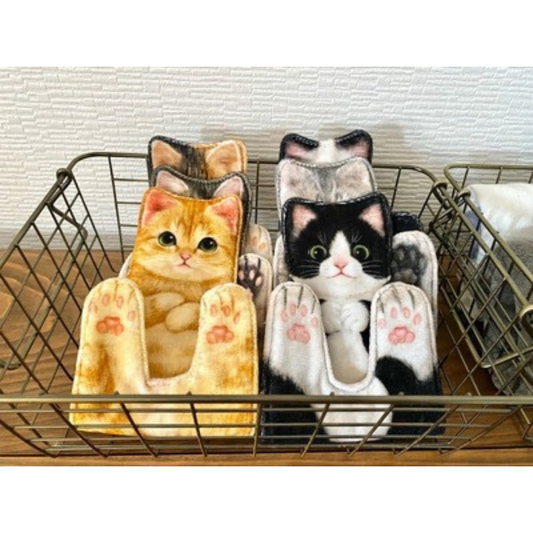 【預購】日本進口 Felissimo  貓貓純棉毛巾手帕