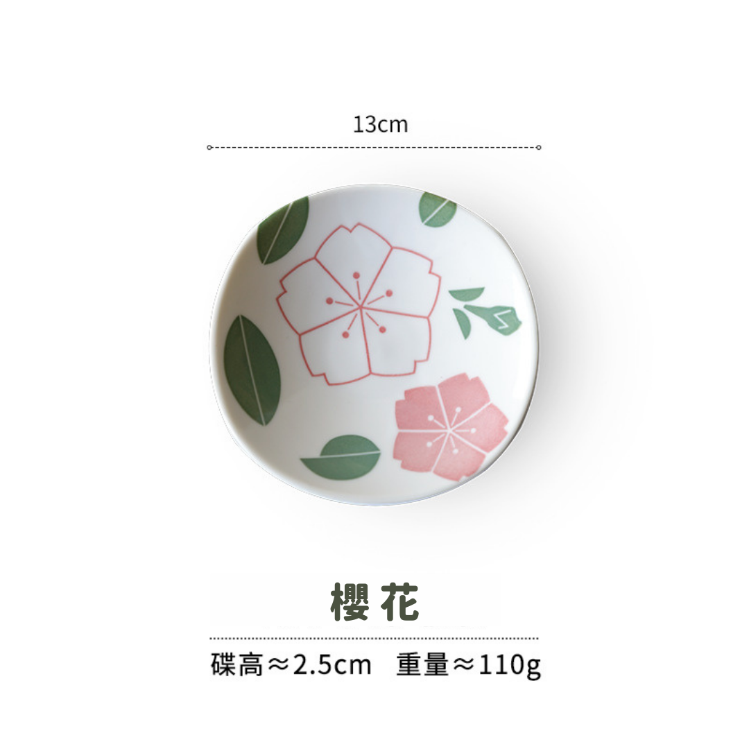 【預購】日本製 復古花花圖案 陶瓷水果蛋糕碟 (13cm）