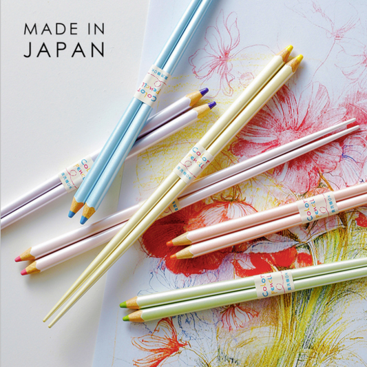 【預購】日本製 AOBA 顏色鉛筆造型尖頭木筷子 (5入) - Cnjpkitchen ❤️ 🇯🇵日本廚具 家居生活雜貨店