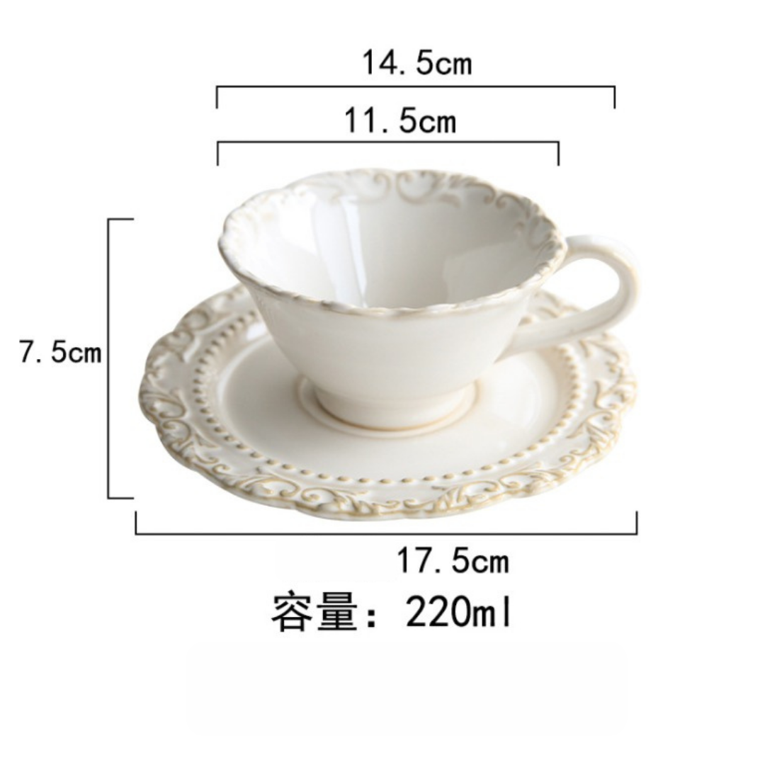 【預購】法式復古浮雕陶瓷湯碗餐盤 - Cnjpkitchen ❤️ 🇯🇵日本廚具 家居生活雜貨店