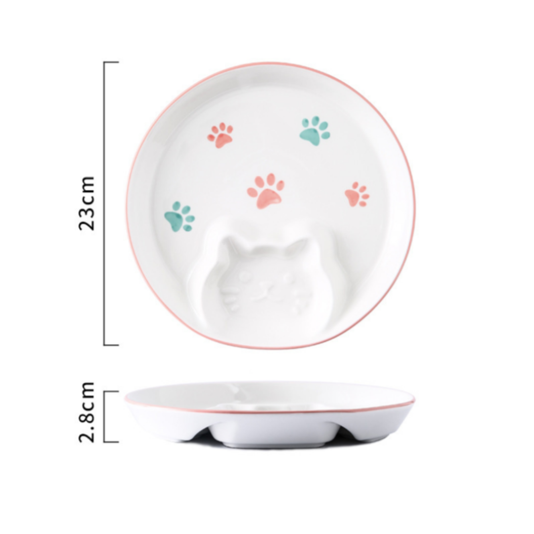 【預購】貓貓造型餃子連調味碟陶瓷盤 - Cnjpkitchen ❤️ 🇯🇵日本廚具 家居生活雜貨店