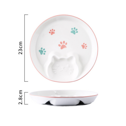 【預購】貓貓造型餃子連調味碟陶瓷盤