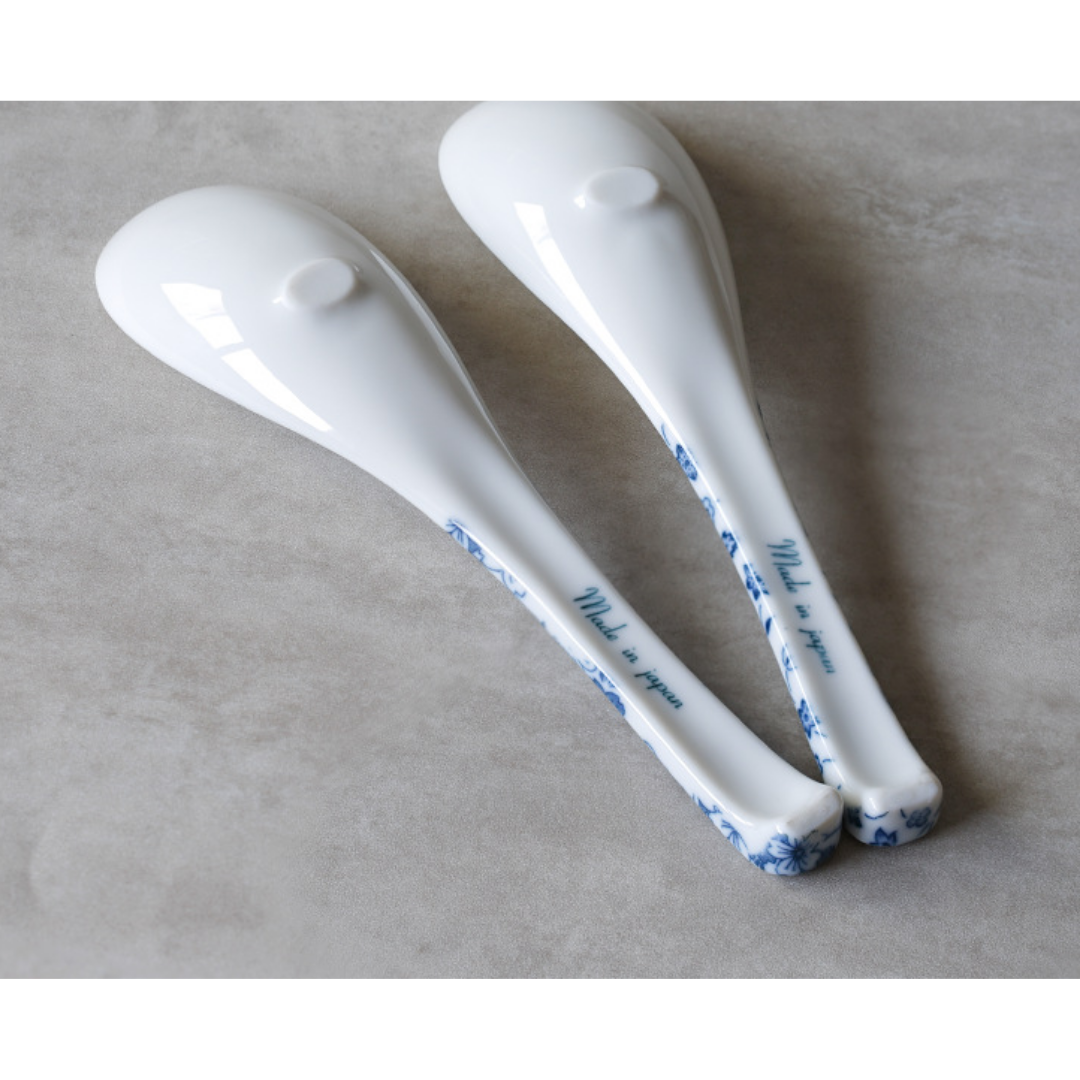 【預購】日本製 彩色碎花陶瓷勺 (5入) - Cnjpkitchen ❤️ 🇯🇵日本廚具 家居生活雜貨店