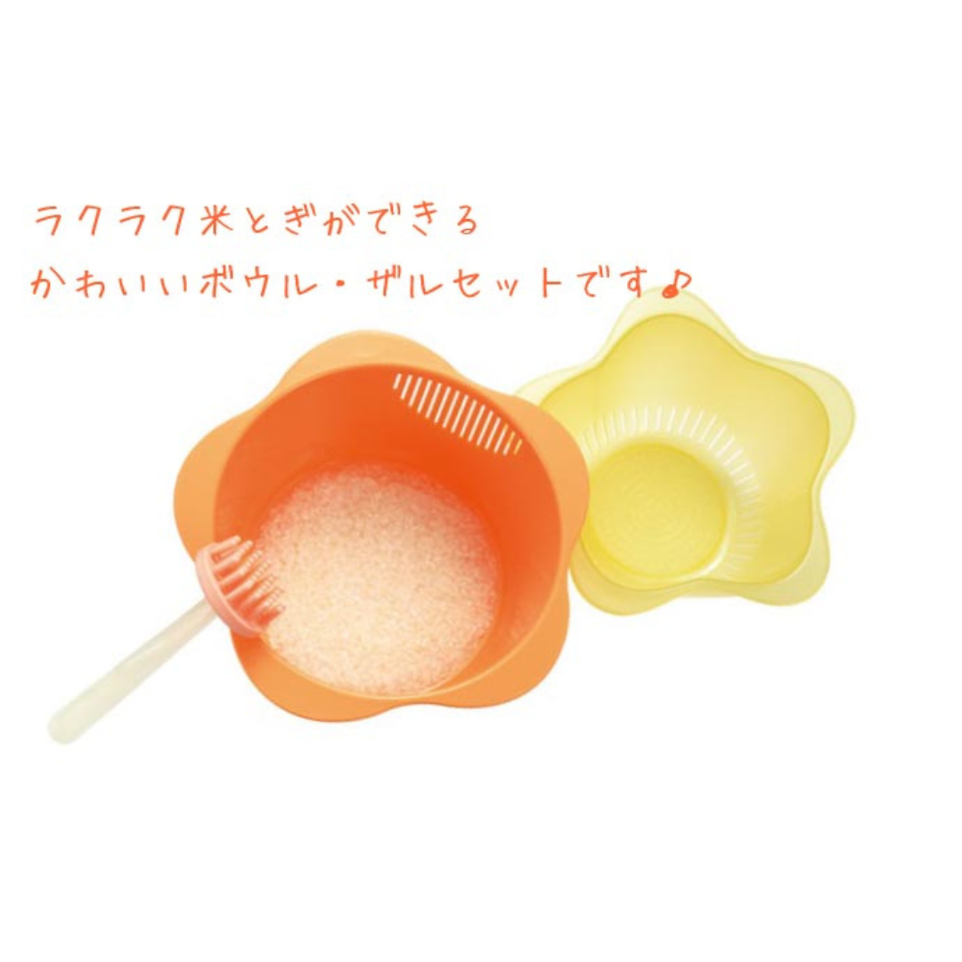 【預購】日本製 川崎 雙層花花 洗菜瀝水籃