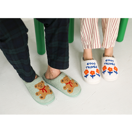 【預購】韓國 dailylike 可愛毛絨絨家居保暖防滑拖鞋