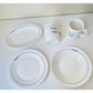 【預購】簡約法式藍邊吐司陶瓷餐碟