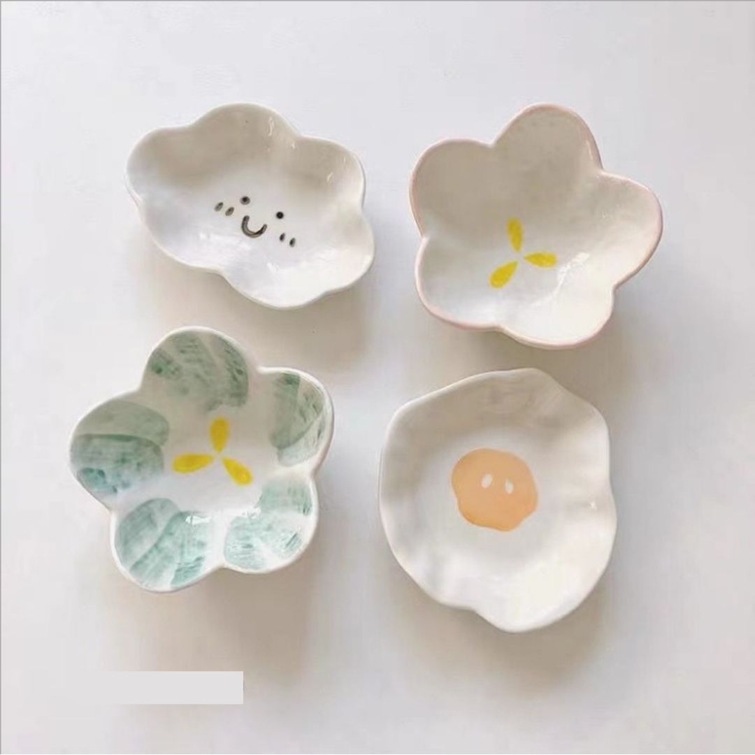 【預購】可愛 陶瓷調味料小碟 (1套4隻)
