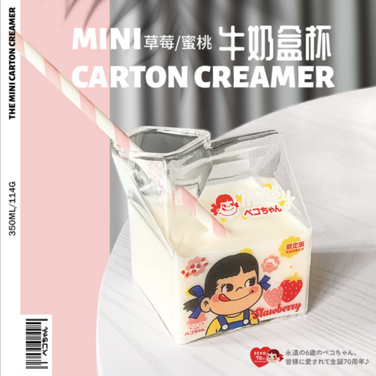 【現貨】牛奶妹10週年限定款 耐熱方形玻璃牛奶盒 - Cnjpkitchen ❤️ 🇯🇵日本廚具 家居生活雜貨店