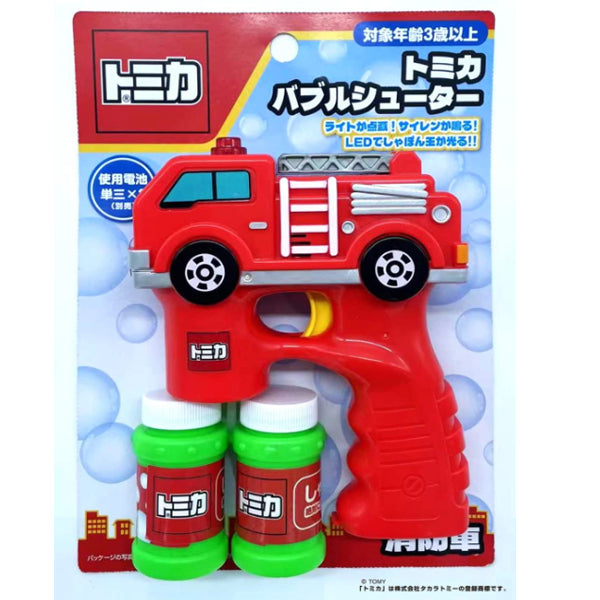 【預購】日本進口 Tomica 消防車造型 肥皂泡泡射擊玩具