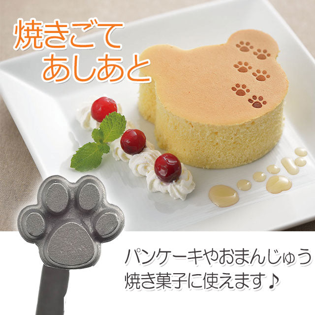 【預購】日本製 TIGERCROWN  不銹鋼蛋糕麵包貓貓腳印烙鐵模