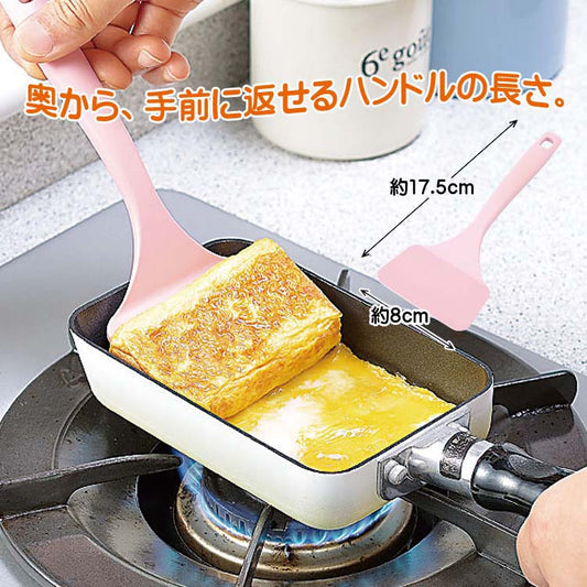 【預購】日本製 Shimomura下村 迷你粉紅色玉子燒蛋卷鍋鏟