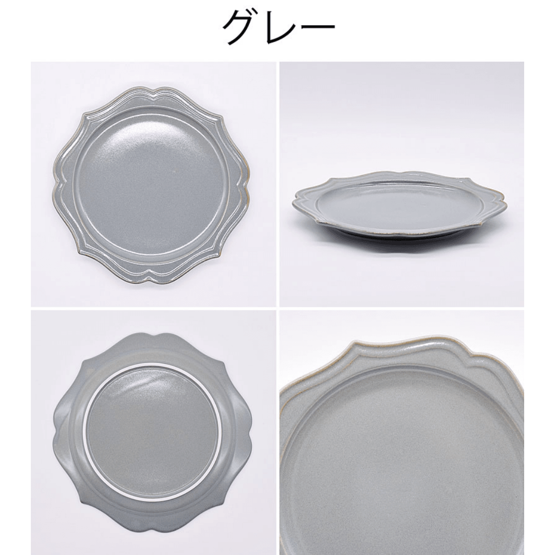 【預購】日本製 復古風 Cardle系列 浪漫花邊餐碟 - 22.8cm (2入) - Cnjpkitchen ❤️ 🇯🇵日本廚具 家居生活雜貨店