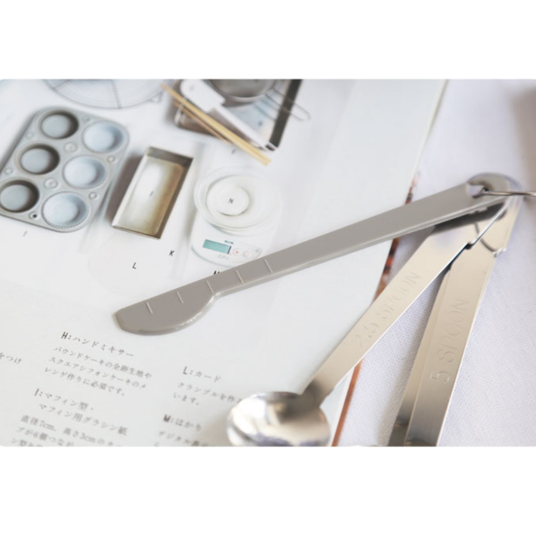 【預購】日本製 CO&CO 不銹鋼量勺量附刻度尺 (4入) - Cnjpkitchen ❤️ 🇯🇵日本廚具 家居生活雜貨店