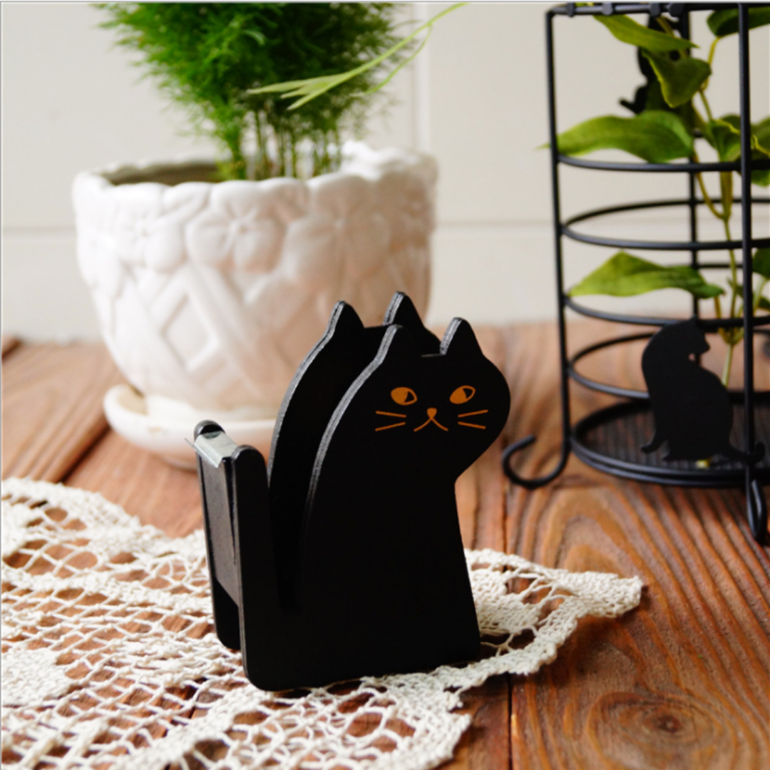 【預購】貓貓 木製膠紙膠帶座