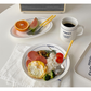 【預購】簡約法式藍邊吐司陶瓷餐碟 - Cnjpkitchen ❤️ 🇯🇵日本廚具 家居生活雜貨店
