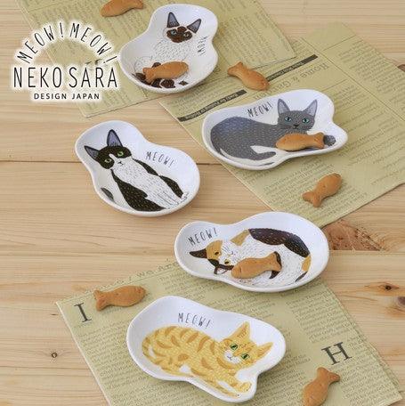 【預購】日本進口 MEOW!MEOW! 迷你貓貓陶瓷醬油碟 - Cnjpkitchen ❤️ 🇯🇵日本廚具 家居生活雜貨店