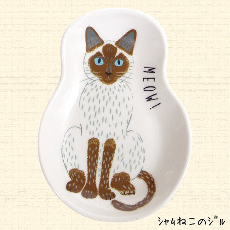 【預購】日本進口 MEOW!MEOW! 迷你貓貓陶瓷醬油碟