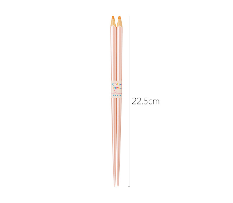 【預購】日本製 AOBA  顏色鉛筆造型尖頭木筷子 (5入)