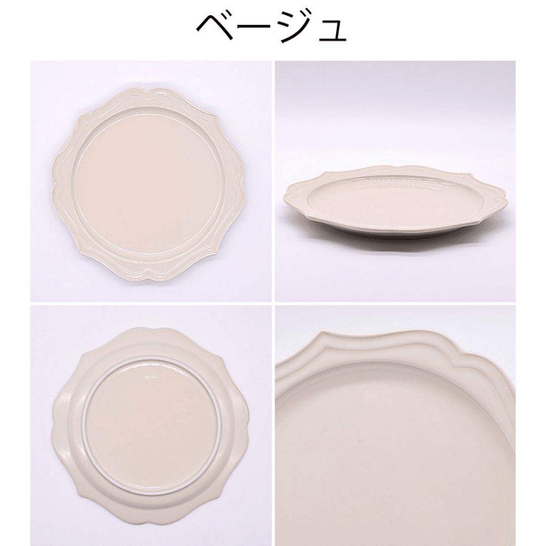 【預購】日本製 復古風 Cardle系列 浪漫花邊餐碟 - 22.8cm (2入) - Cnjpkitchen ❤️ 🇯🇵日本廚具 家居生活雜貨店