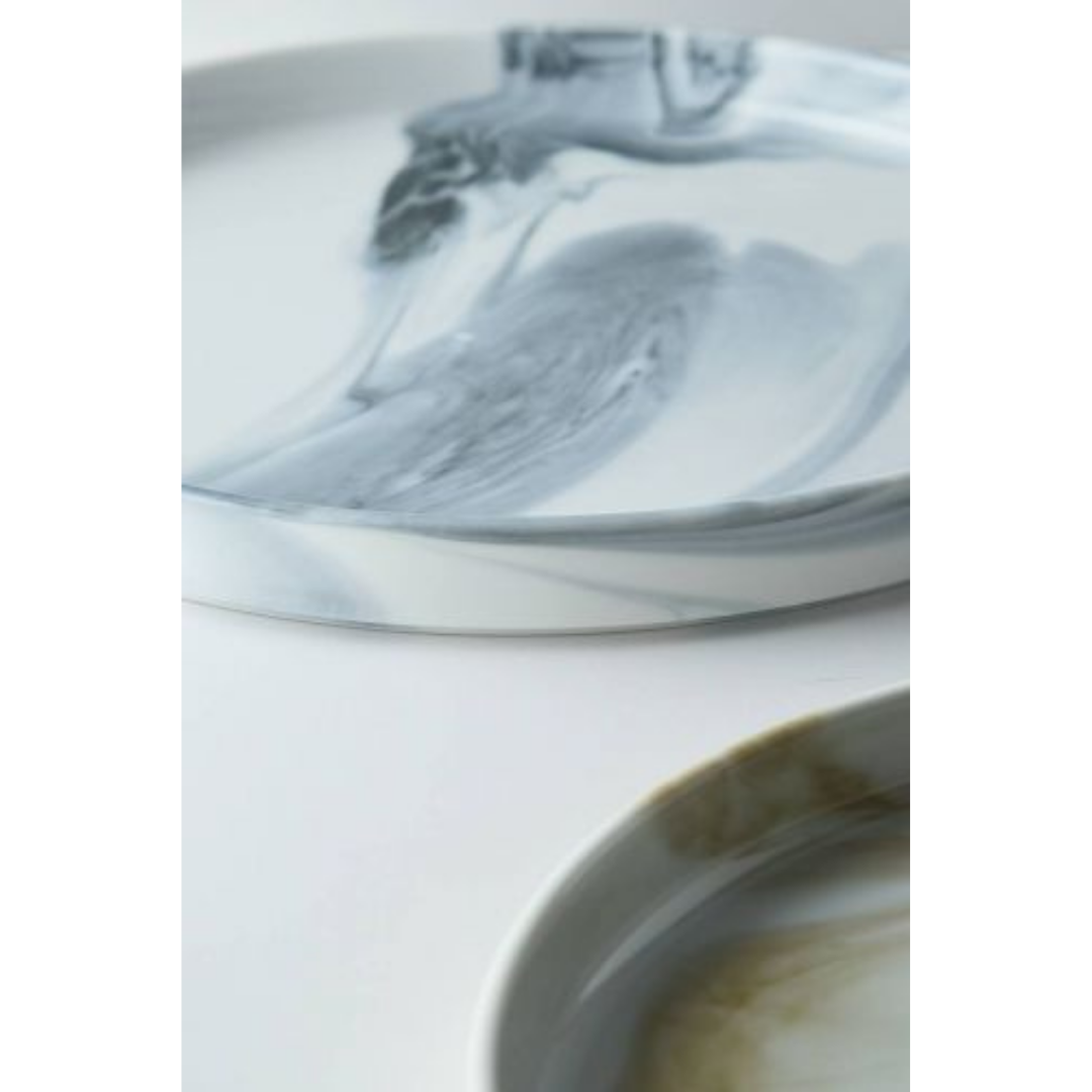 【預購】日本製 Luca Plate 雲石灰色美濃燒餐碟 (24.5cm) - Cnjpkitchen ❤️ 🇯🇵日本廚具 家居生活雜貨店