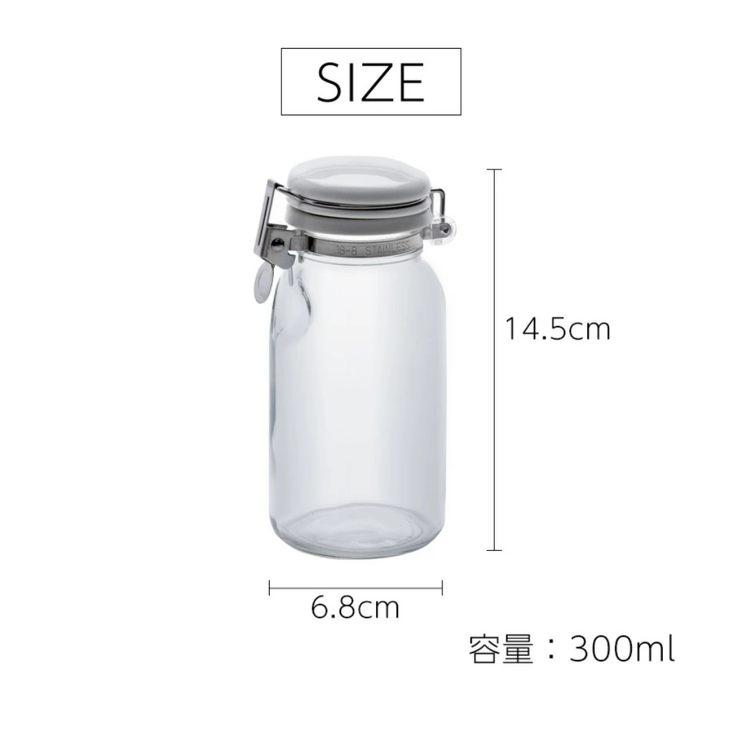【預購】日本製 Cellamate 單手開蓋調味密封玻璃瓶 (300ML)