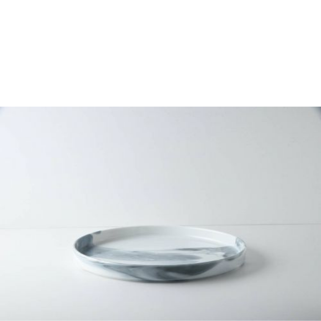 【預購】日本製 Luca Plate 雲石灰色美濃燒餐碟 (24.5cm)