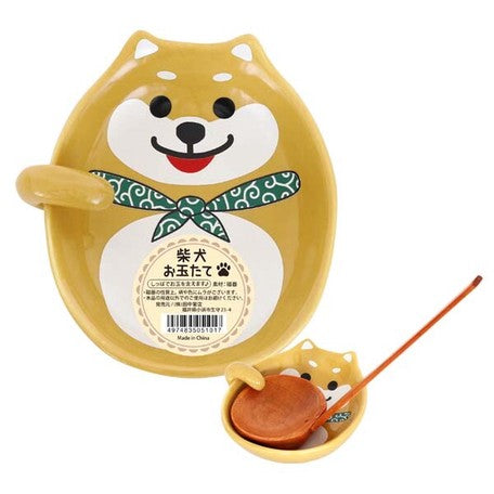 【現貨】日本進口 TANAKA HASHITEN  湯勺可站立 柴犬陶瓷碟